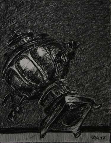 Картина под названием "Падающий самовар" - Алексей Филиппов, Подлинное произведение искусства