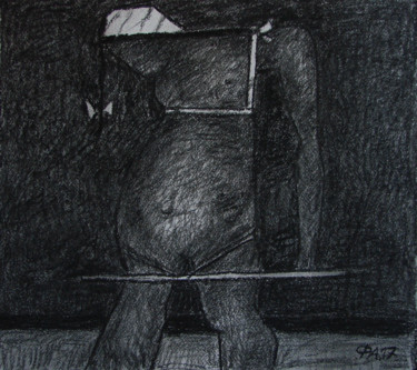 Картина под названием "Фигура с косичкой" - Алексей Филиппов, Подлинное произведение искусства