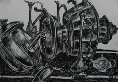 Картина под названием "Натюрморт с двумя с…" - Алексей Филиппов, Подлинное произведение искусства