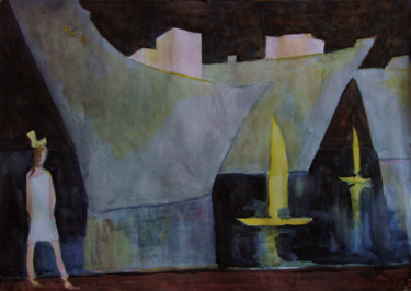 Картина под названием "Ночь" - Алексей Филиппов, Подлинное произведение искусства