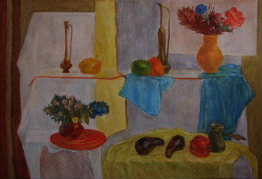 Painting titled "Цветы и плоды" by Aleksei Filippov, Original Artwork