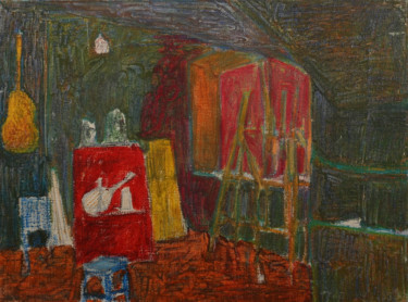 Schilderij getiteld "В мастерской" door Aleksei Filippov, Origineel Kunstwerk