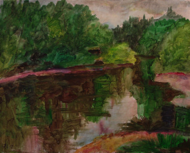Картина под названием "Река" - Алексей Филиппов, Подлинное произведение искусства