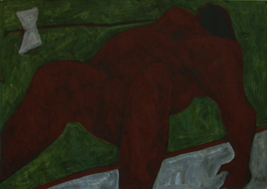 Malerei mit dem Titel "Красная фигура" von Aleksei Filippov, Original-Kunstwerk