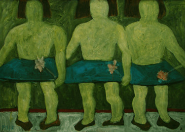 Картина под названием "три фигуры" - Алексей Филиппов, Подлинное произведение искусства