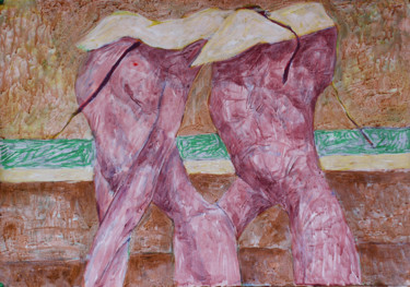 Картина под названием "Две фигуры" - Алексей Филиппов, Подлинное произведение искусства
