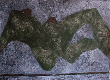Картина под названием "Зеленые формы" - Алексей Филиппов, Подлинное произведение искусства