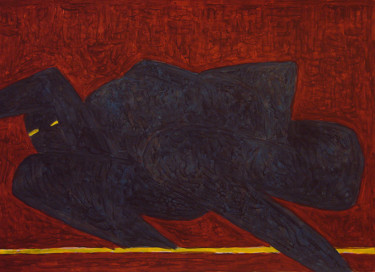 Картина под названием "Фигура на красном" - Алексей Филиппов, Подлинное произведение искусства