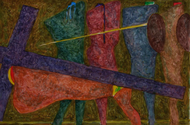 Картина под названием "Несение креста" - Алексей Филиппов, Подлинное произведение искусства