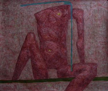 Peinture intitulée "Розовая фигура" par Aleksei Filippov, Œuvre d'art originale