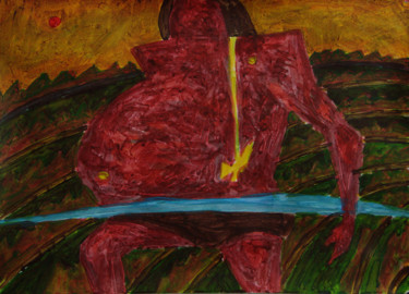 绘画 标题为“Красная фигура” 由Алексей Филиппов, 原创艺术品
