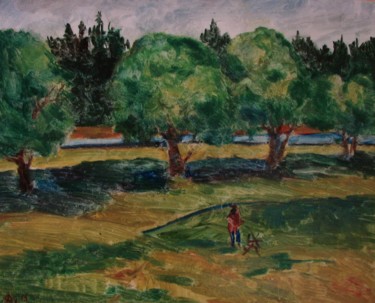 Ζωγραφική με τίτλο "Деревья а Сестрорец…" από Алексей Филиппов, Αυθεντικά έργα τέχνης