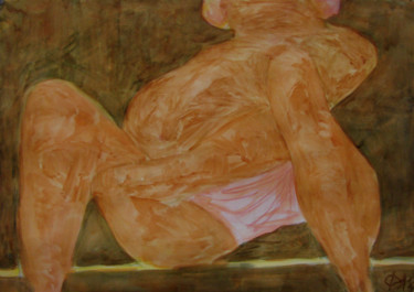 Painting titled "Фигура на зеленом" by Aleksei Filippov, Original Artwork