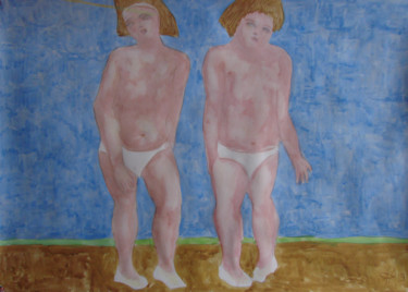 Картина под названием "Двое" - Алексей Филиппов, Подлинное произведение искусства
