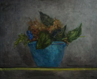 Painting titled "Листья и сухие травы" by Aleksei Filippov, Original Artwork