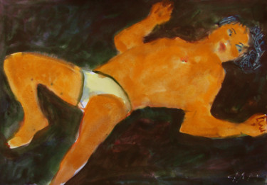 Картина под названием "Лежащая" - Алексей Филиппов, Подлинное произведение искусства