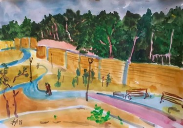 Картина под названием "Парк Теренкур в Сес…" - Алексей Филиппов, Подлинное произведение искусства