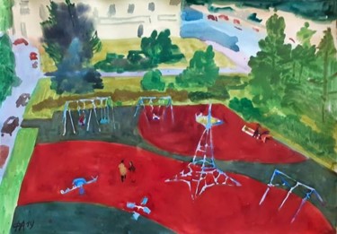 Картина под названием "Игровая площадка" - Алексей Филиппов, Подлинное произведение искусства