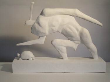 Скульптура под названием "Ахиллес" - Алексей Филиппов, Подлинное произведение искусства, Папье-маше