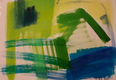 Pittura intitolato "Verde aria" da Bisi, Opera d'arte originale, Altro