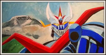 Painting titled "Il grande Mazinga" by Ale In Art, Original Artwork