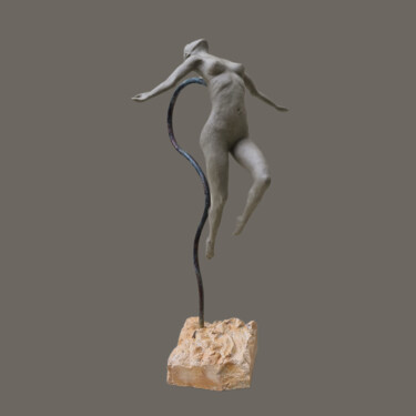 Скульптура под названием "Vuelo" - Alejandra Valeiro, Подлинное произведение искусства, Полимерная глина