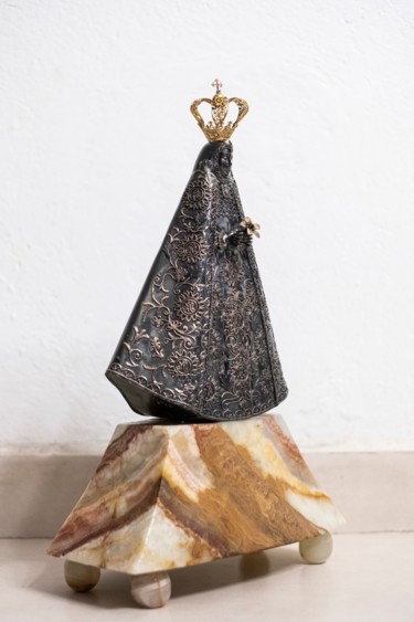 Sculpture titled "Virgen de la Soleda…" by Alejandro Cruz Morales, Original Artwork, Metals