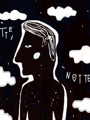 ""Notte"" başlıklı Baskıresim Alejandro Alvarez Ruiz tarafından, Orijinal sanat, Serigrafi