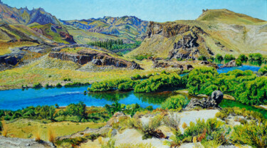Pintura intitulada "Valle Encantado Neu…" por Alejandro Cilento, Obras de arte originais, Óleo