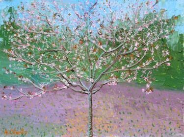 Pittura intitolato "Plum Blossom, Villa…" da Alejandro Cilento, Opera d'arte originale, Olio