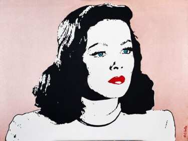 Peinture intitulée "Gene Tierney in the…" par Alejandro Cilento, Œuvre d'art originale, Acrylique Monté sur Carton