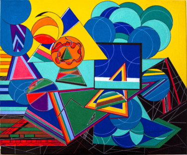 Pintura titulada "geometrica-pars1.jpg" por Alejandro, Obra de arte original, Acrílico