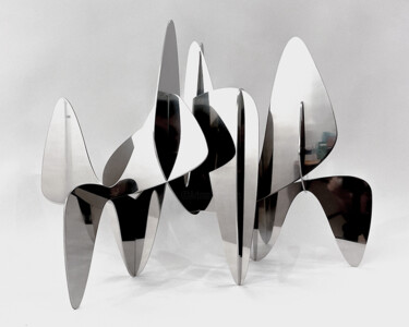 Skulptur mit dem Titel "Barricada 12 AIP S45" von Alejandro Vega Beuvrin, Original-Kunstwerk, Edelstahl