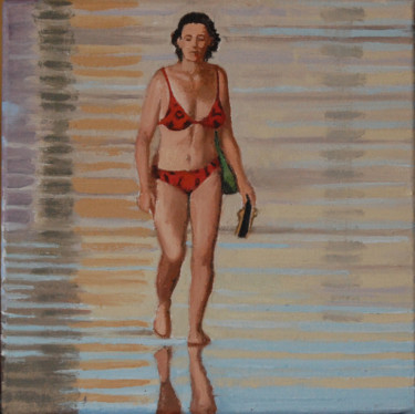 Painting titled "el-bikini-rojo.jpg" by Alejandro Fajardo, Original Artwork