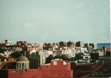 Pintura titulada "azoteas-guiniguada.…" por Alejandro Fajardo, Obra de arte original
