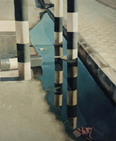 Pintura titulada "tubos-y-charco.jpg" por Alejandro Fajardo, Obra de arte original