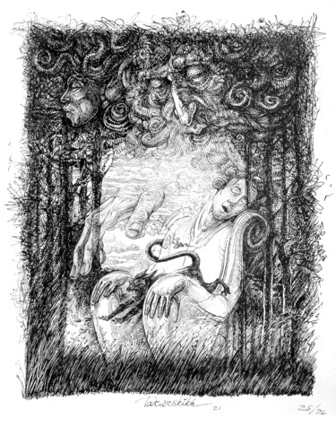 25\26 March Drawing titled "25\26 March" by Alek Tatarskikh, Original Art, Ink