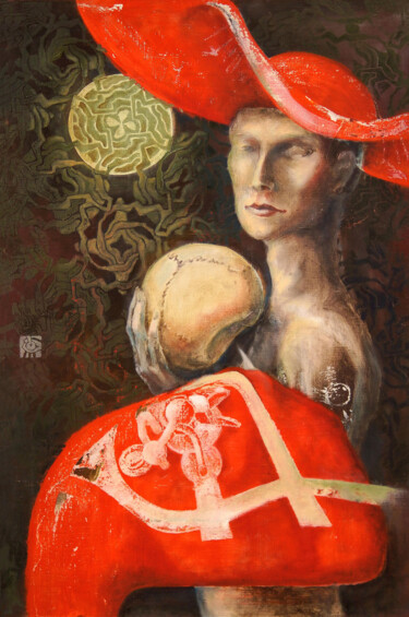Pittura intitolato "Surrealistic oil po…" da Alek Tretiak, Opera d'arte originale, Olio Montato su Telaio per barella in leg…