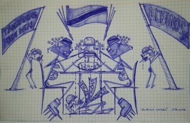 Desenho intitulada ""ALBINO EATER'S"" por Lucette Aleki, Obras de arte originais, Canetac de aerossol