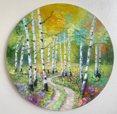 ''Autumn dance'' Peinture intitulée "''Autumn dance''" par Natalieverve, Œuvre d'art originale, Huile