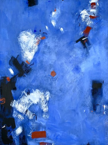 Ζωγραφική με τίτλο "Out of the Blue" από Alexandra Kraeva, Αυθεντικά έργα τέχνης, Ακρυλικό Τοποθετήθηκε στο Ξύλινο φορείο σκ…