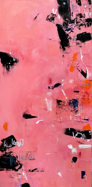Картина под названием "Millennial pink" - Alexandra Kraeva, Подлинное произведение искусства, Акрил Установлен на Деревянная…