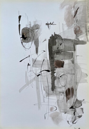 Рисунок под названием "Composition 7" - Alexandra Kraeva, Подлинное произведение искусства, Чернила