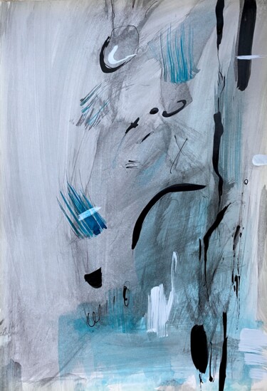 Рисунок под названием "Composition 9" - Alexandra Kraeva, Подлинное произведение искусства, Чернила