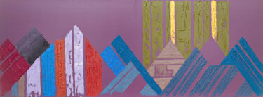 Malerei mit dem Titel "Cordilleras B" von Aleks Andr, Original-Kunstwerk, Öl Auf Andere starre Platte montiert