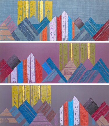 Malarstwo zatytułowany „Cordilleras ABC” autorstwa Aleks Andr, Oryginalna praca, Olej Zamontowany na Inny sztywny panel