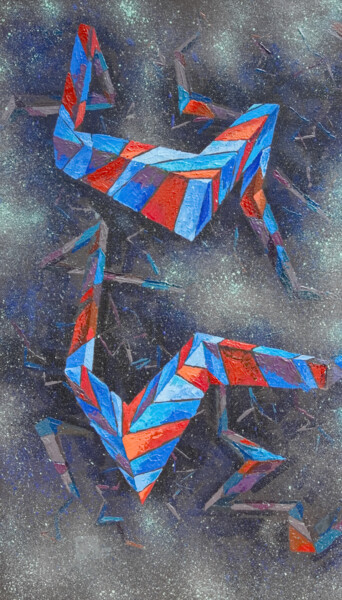 Картина под названием "Life & Chaos C" - Aleks Andr, Подлинное произведение искусства, Масло Установлен на Другая жесткая па…