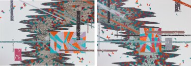 Mind & Life CD Diptych Peinture intitulée "Mind & Life CD Dipt…" par Aleks Andr, Œuvre d'art originale, Huile