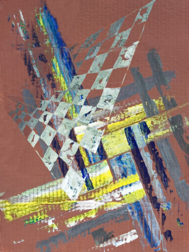 Картина под названием "Matter & Space Z" - Aleks Andr, Подлинное произведение искусства, Масло Установлен на Другая жесткая…