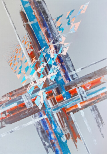 Картина под названием "Matter & Space" - Aleks Andr, Подлинное произведение искусства, Масло Установлен на Деревянная рама д…